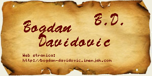 Bogdan Davidović vizit kartica